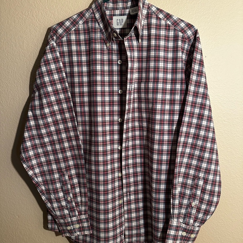 GAP Men's Red Plaid Shirt
